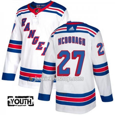 Lapsille NHL New York Rangers Pelipaita Ryan McDonagh 27 Adidas 2017-2018 Valkoinen Authentic